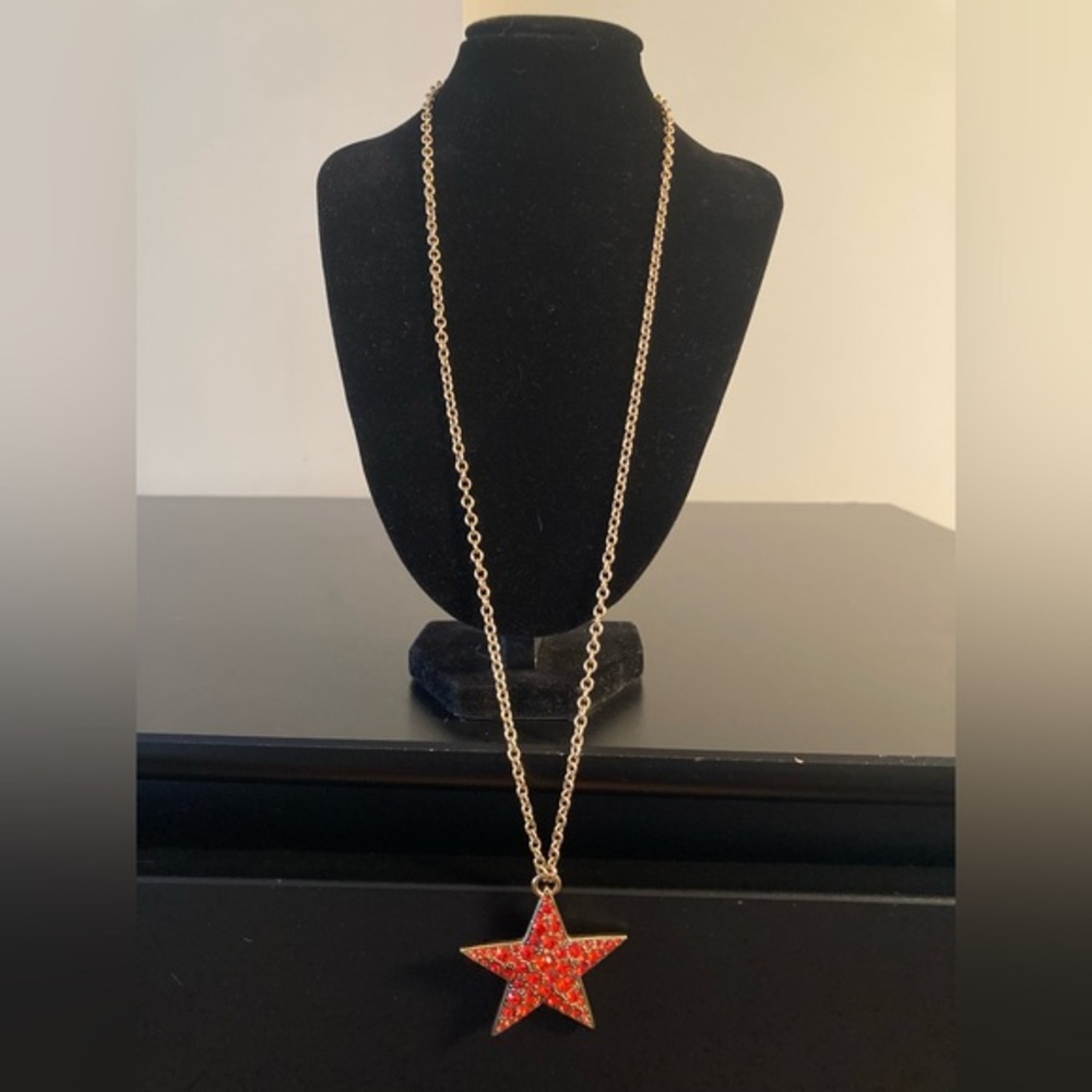 Pilgrim Red Star Pendant Necklace